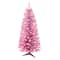 4.5ft. Pre-Lit Pink Tinsel Artificial Christmas Tree, Clear Lights